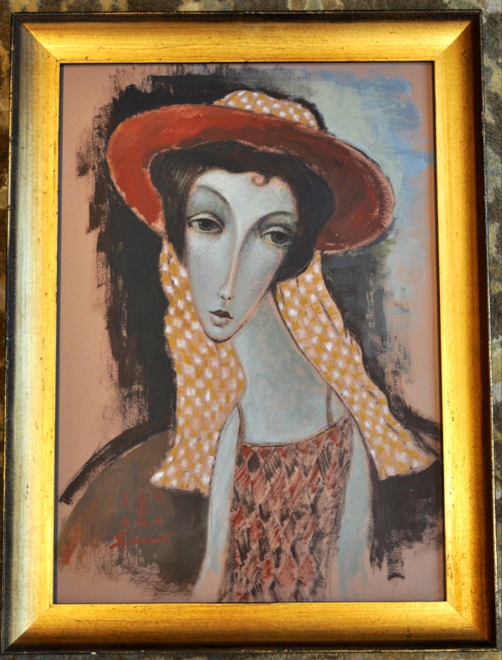 Sergey Smirnov - Summer Hat Original Oil on Canvas Painting
